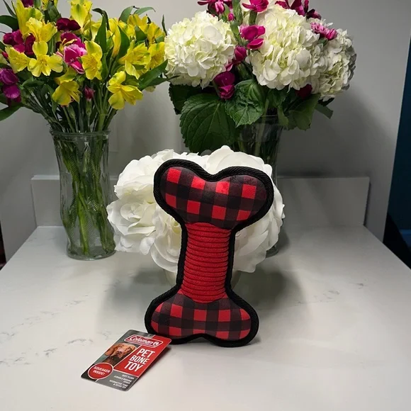 Coleman Checkered Red and Black Dog Toy - Picture 5 of 5